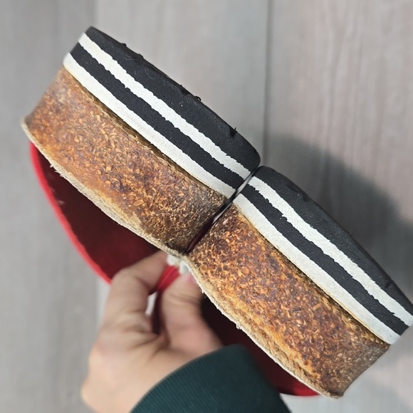 Betula By Birkenstock Women's Red Slide Sandals Shoes Sz 37/6 Regular - Picture 7 of 14